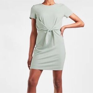 Express 🍬 Tie Front Tee Shirt Dress Seafoam Mint XS